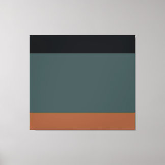 Modern Minimalist Tri-Tone: Charcoal, Slate, and O Canvas Print