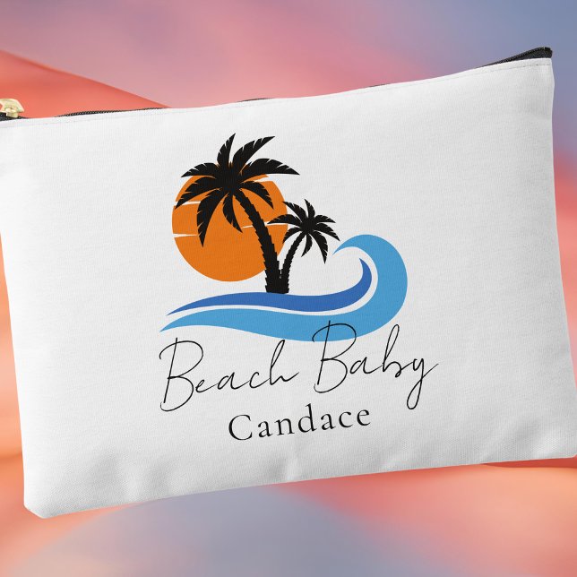 Modern Minimalist Tropical Palm Tree Accessory Pouch (Creator Uploaded)