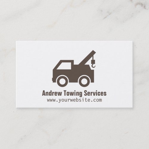 Modern Minimalist Truck Towing Services Business Card