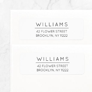 Modern Minimalist Typography 01 Return Address Label