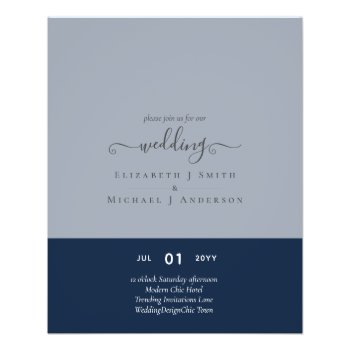 Modern Minimalist Typography Color Wedding INVITES Flyer