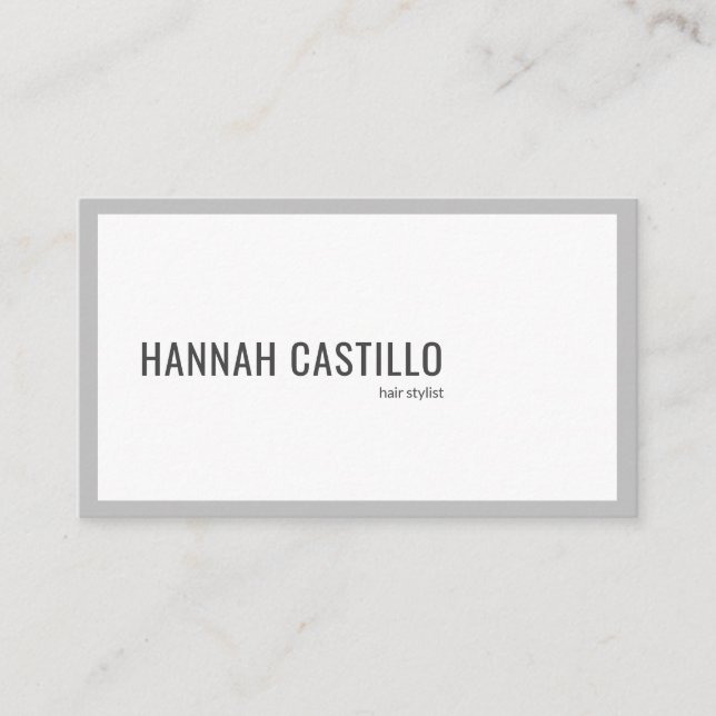 Modern Minimalist Typography Custom Business Card (Front)
