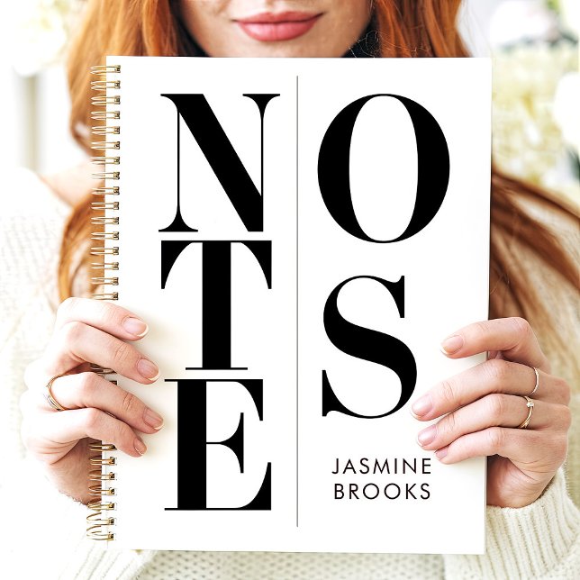 Modern Minimalist Typography Custom Name Notes Planner (Creator Uploaded)