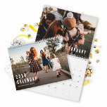 Modern Minimalist Typography Family Photo Calendar<br><div class="desc">Stay organized and inspired all year long with our Personalized Calendar. Featuring a bold sans-serif typeface for the year and a typewriter font for your family name that can easily be customized! Personalize with your own details as well as your treasured photos for each month.</div>