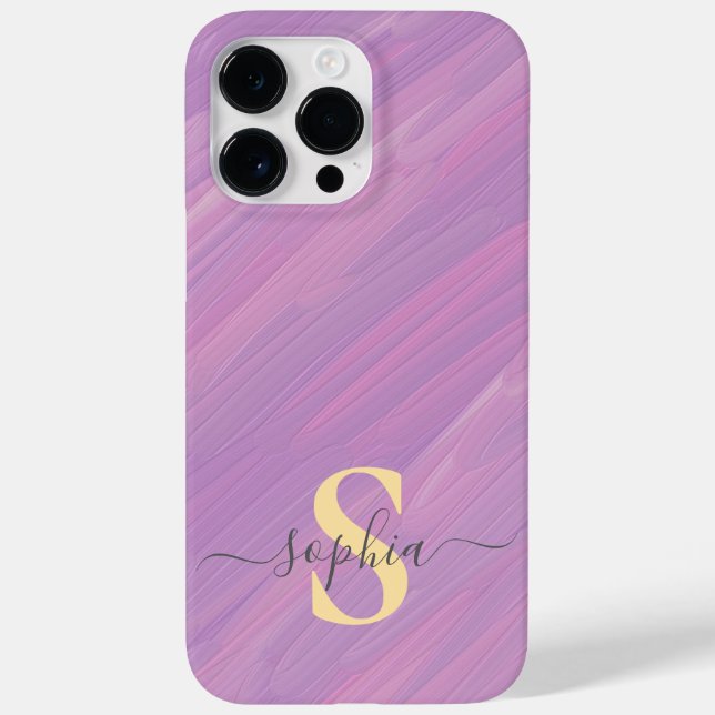 Modern Minimalist Typography Name monogrammed Case-Mate iPhone Case (Back)