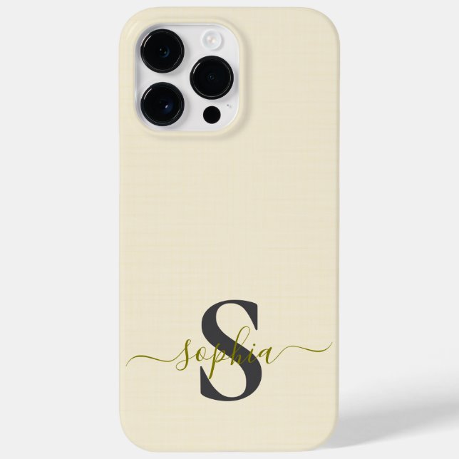 Modern Minimalist Typography Name monogrammed Case-Mate iPhone Case (Back)