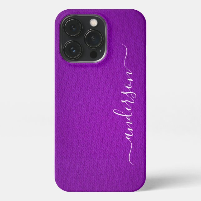 Modern Minimalist Typography Name monogrammed iPhone Case (Back)