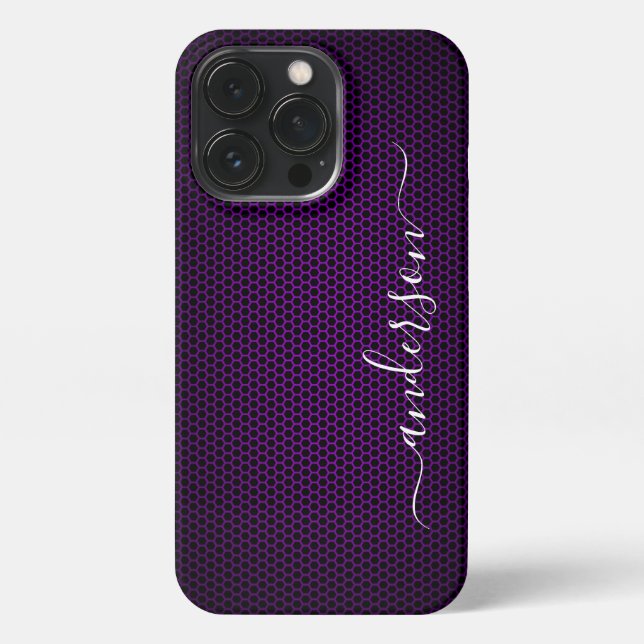 Modern Minimalist Typography Name monogrammed iPhone Case (Back)