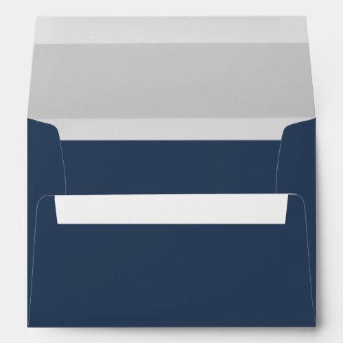 Modern Minimalist Typography Navy Blue Gray Envelope