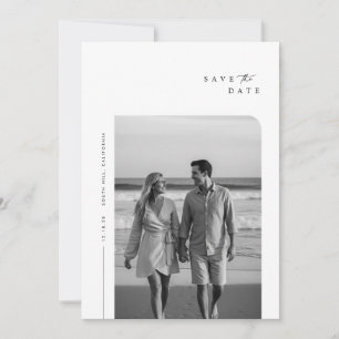 Modern Minimalist Typography Photo Wedding Save The Date