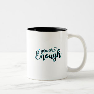 Modern Minimalist Typography Self-Love Quote Two-Tone Coffee Mug