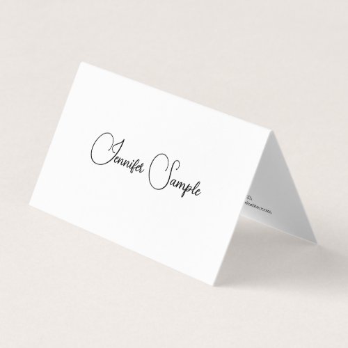 Modern Minimalist Typography Template Folded Business Card