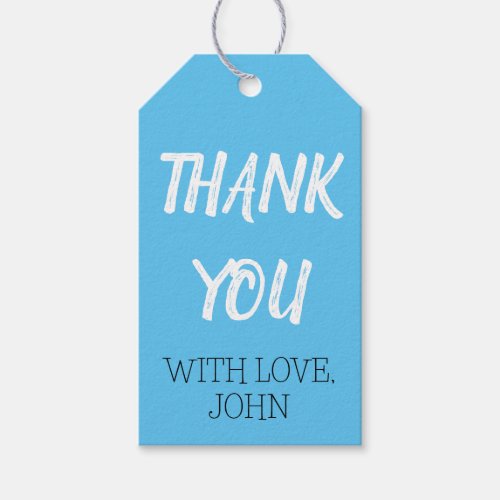 Modern Minimalist Typography Thank You Gift Tags