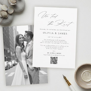 Modern Minimalist Typography Wedding Announcement