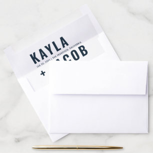 Modern + Minimalist Typography Wedding Envelope Liner