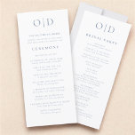 Modern Minimalist Typography Wedding Program<br><div class="desc">Elevate your wedding ceremony with our Modern Minimalist Script Chic Wedding Program. This elegant and sophisticated program showcases stunning script typography that exudes contemporary charm. Inside, it's thoughtfully organized to lead your guests through each cherished moment of your ceremony, from the heartwarming welcome to the exchanging of vows and the...</div>