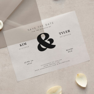 Modern minimalist typography wedding save the date