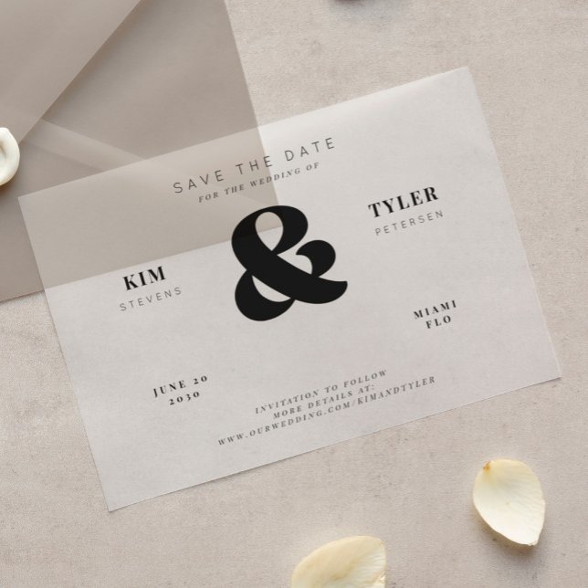 Modern minimalist typography wedding save the date (Creator Uploaded)