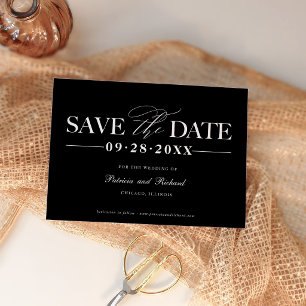 Modern Minimalist Typography Wedding Save The Date Invitation