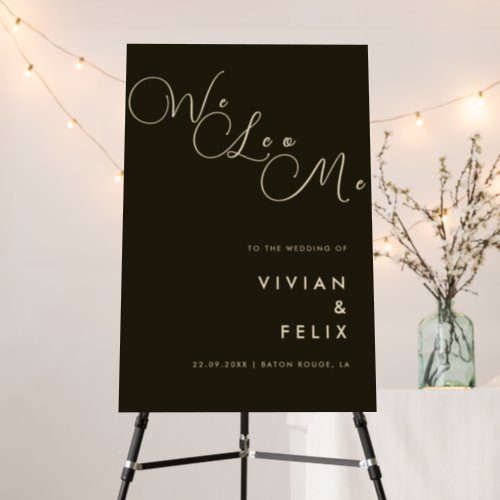 Modern Minimalist Typography Wedding Welcome Foam Board