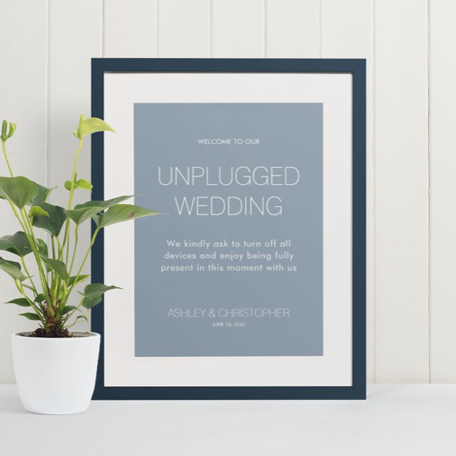 Modern Minimalist Unplugged Event Wedding Poster (Creator Uploaded)