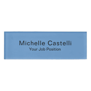 Modern Minimalist Useful Durable Plain Simple Name Tag