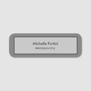 Modern Minimalist Useful Durable Plain Simple Name Tag