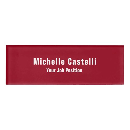 Modern Minimalist Useful Durable Plain Simple Name Tag