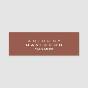 Modern Minimalist Useful Durable Plain Simple Name Tag