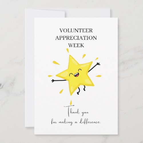 Modern Minimalist Volunteer Appreciation Week Post Card