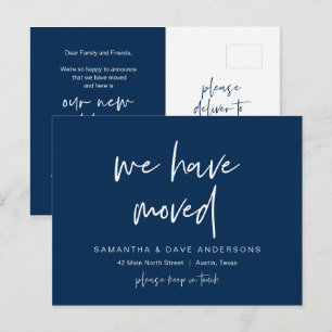 Modern minimalist, We have moved, Announcement Postcard