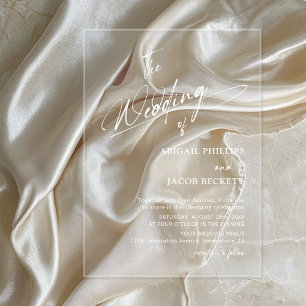 Modern Minimalist Wedding Acrylic Invitations