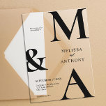 Modern Minimalist Wedding Acrylic Invitations<br><div class="desc">Modern Minimalist Acrylic Wedding Invitation. Features bold monogram typography and minimal graphic design. Personalize text with all the details of your special day.</div>