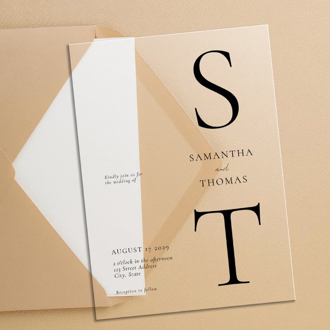 Modern Minimalist Wedding Acrylic Invitations (Creator Uploaded)