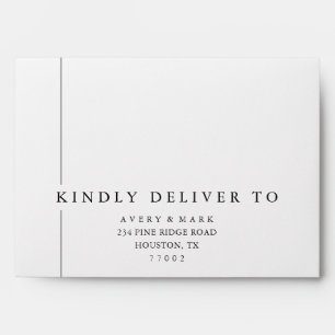 Modern Minimalist Wedding Address Envelope