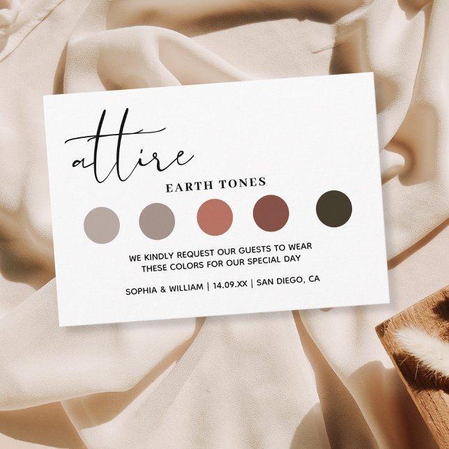 Modern Minimalist Wedding Attire Dress Code Cards (Creator Uploaded)