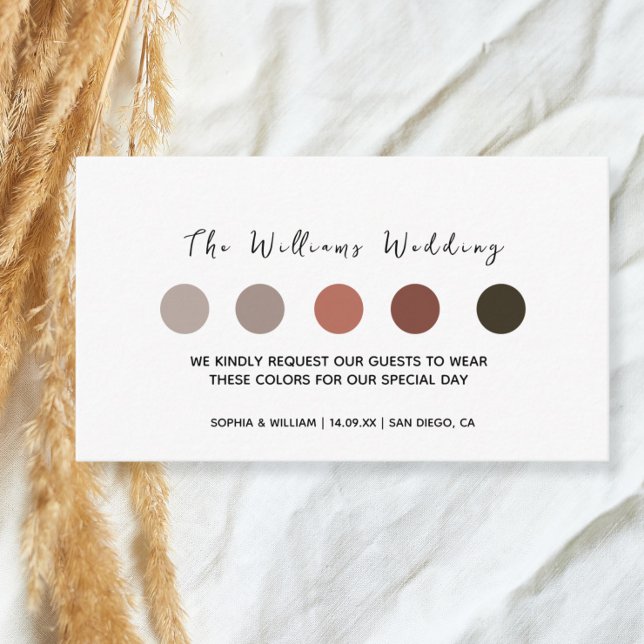 Modern Minimalist Wedding Attire Dress Code Insert (Creator Uploaded)