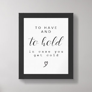 Modern Minimalist Wedding Blanket Sign Template   