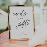 Modern Minimalist Wedding Cards and Gifts Sign