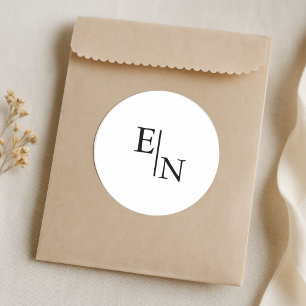 Modern Minimalist Wedding  Classic Round Sticker