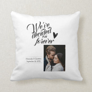 Modern minimalist wedding couple  throw pillow