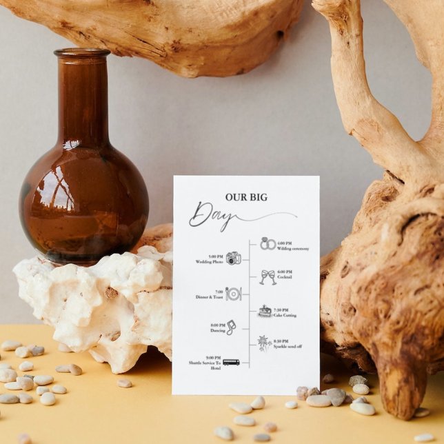 Modern Minimalist wedding day  Events Timeline  Program (Creator Uploaded)
