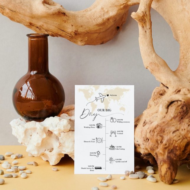 Modern Minimalist wedding day  Events Timeline  Program (Creator Uploaded)