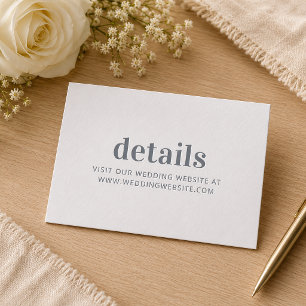 Modern Minimalist Wedding Details Enclosure