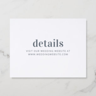 Modern Minimalist Wedding Details Enclosure
