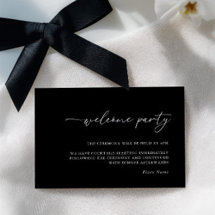Modern Minimalist Wedding Details Enclosure Card