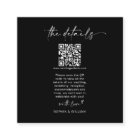 Modern Minimalist Wedding Details QR Code