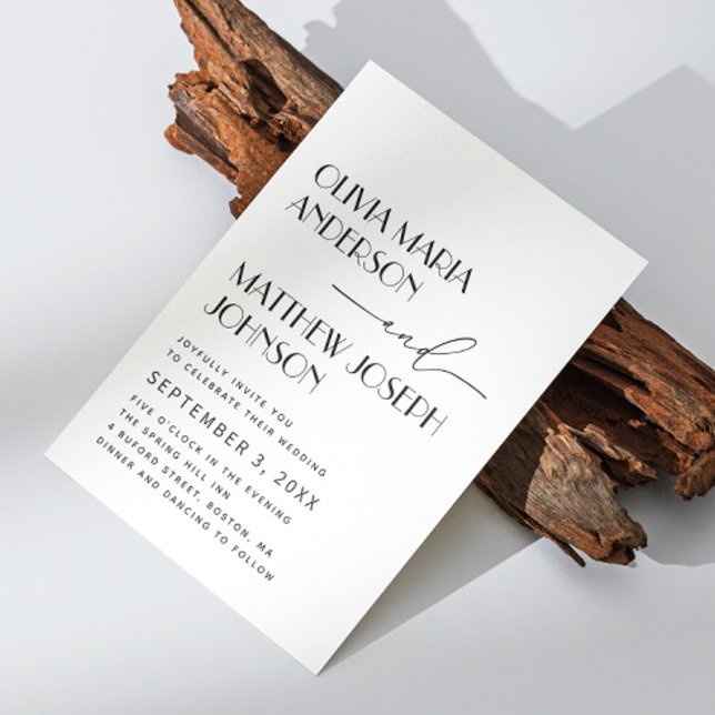 Modern Minimalist Wedding | Elegant Typography Invitation (Creator Uploaded)