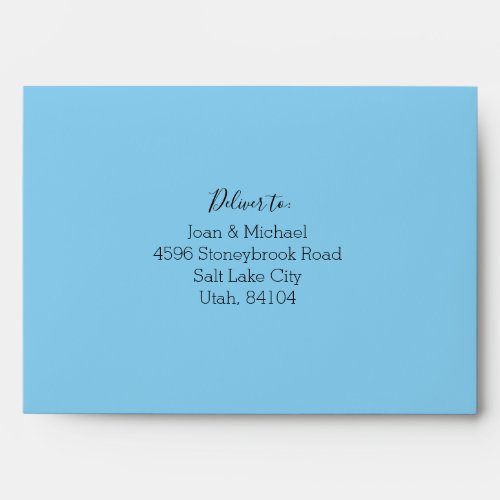 Modern Minimalist Wedding Envelope Pre_addressed