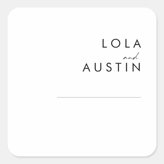 Modern Minimalist Wedding Envelope Seals (Front)
